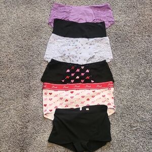 Victoria's Secret Panties Set - Purple, Black, White, Pink